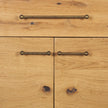 Mercana Belford 2-Door Open Light Brown Oak Wood Shelving Unit