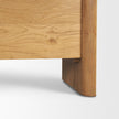 Mercana Belford 2-Door Open Light Brown Oak Wood Shelving Unit