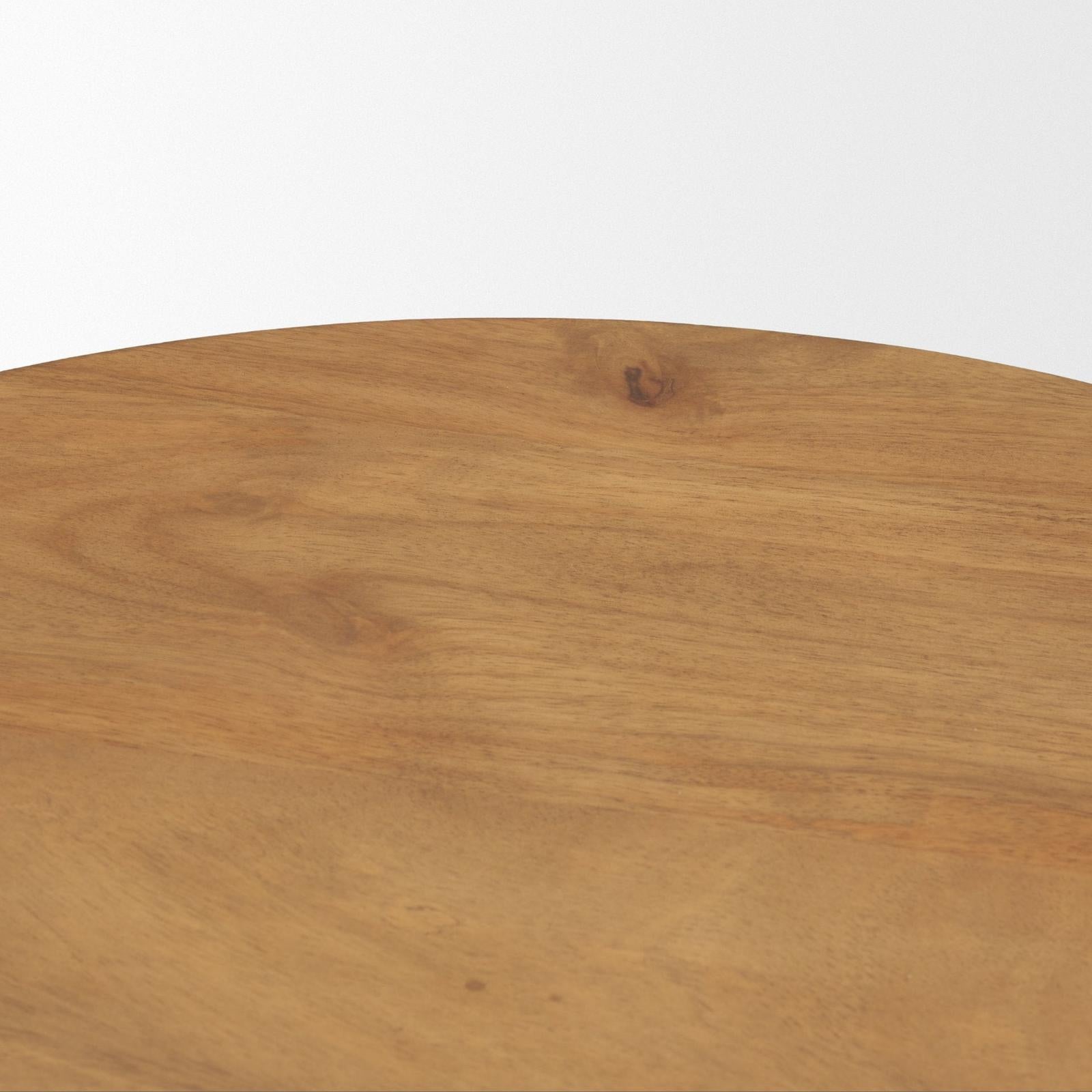 Mercana Stack Light Brown Wood Geometric Accent Table