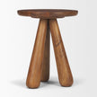 Mercana Mora Medium Brown Wood 3-Legged Accent Table