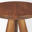 Mercana Mora Medium Brown Wood 3-Legged Accent Table