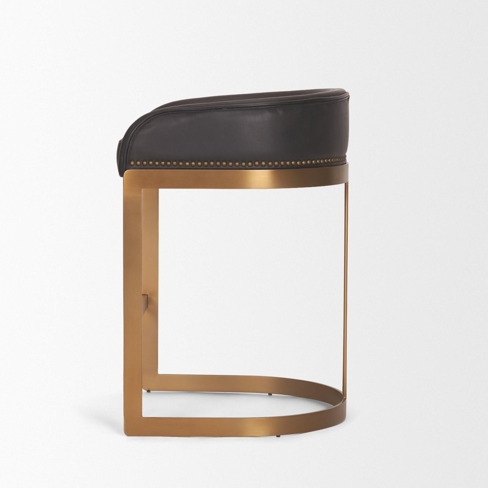 Mercana Hollyfield II Gold Metal Base Counter Stool
