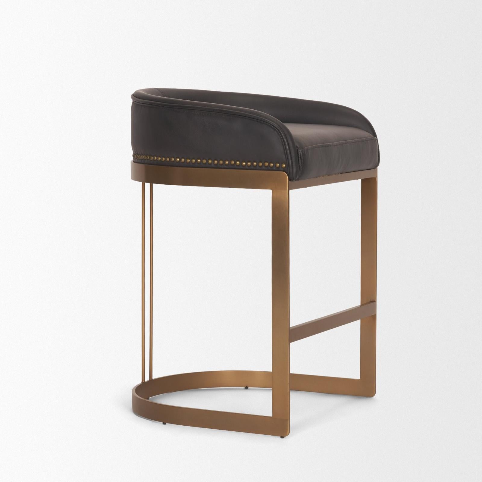 Mercana Hollyfield II Gold Metal Base Counter Stool