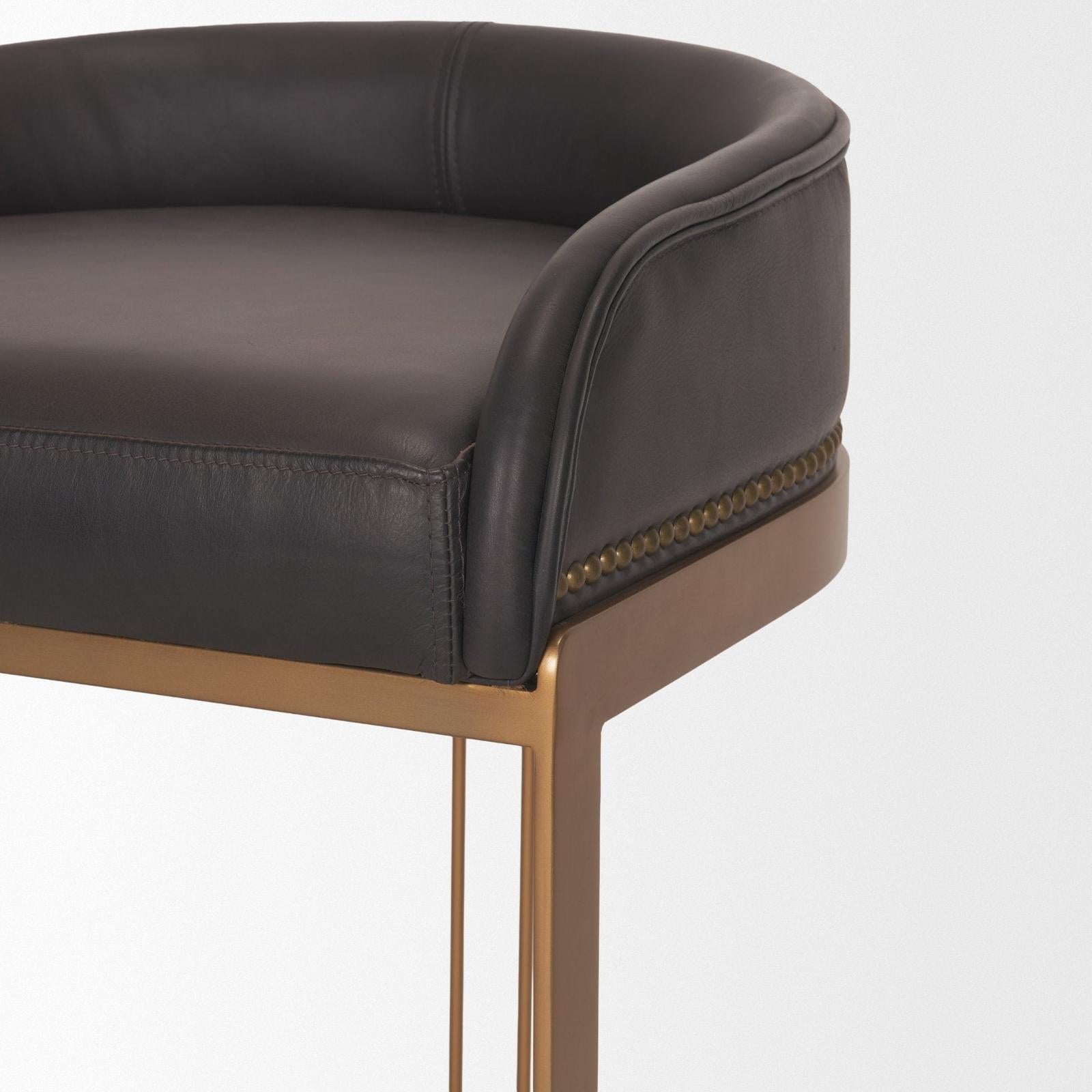 Mercana Hollyfield II Gold Metal Base Counter Stool