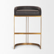 Mercana Hollyfield Leather Seat Gold Metal Base Bar Stool