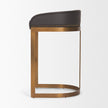 Mercana Hollyfield Leather Seat Gold Metal Base Bar Stool