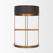 Mercana Hollyfield Leather Seat Gold Metal Base Bar Stool