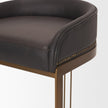 Mercana Hollyfield Leather Seat Gold Metal Base Bar Stool