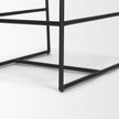 Mercana Stamford Charcoal-Brown Leather Seat w/ Wood Back Metal Counter Stool