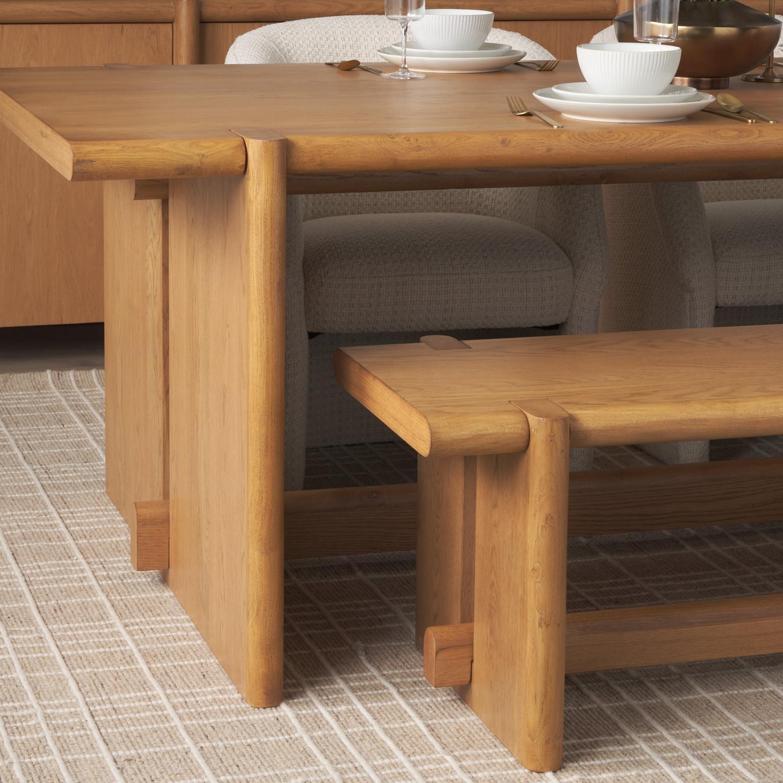 Mercana Rowan Oak Wood Bench