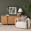 Mercana Rowan Oak Wood Closed 4 Door Sideboard