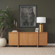 Mercana Rowan Oak Wood Closed 4 Door Sideboard