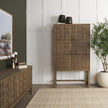 Mercana Truss Cool Brown Wood 6 Door Tall Cabinet