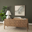 Mercana Trellyn Solid Wood Carved Woven Desk