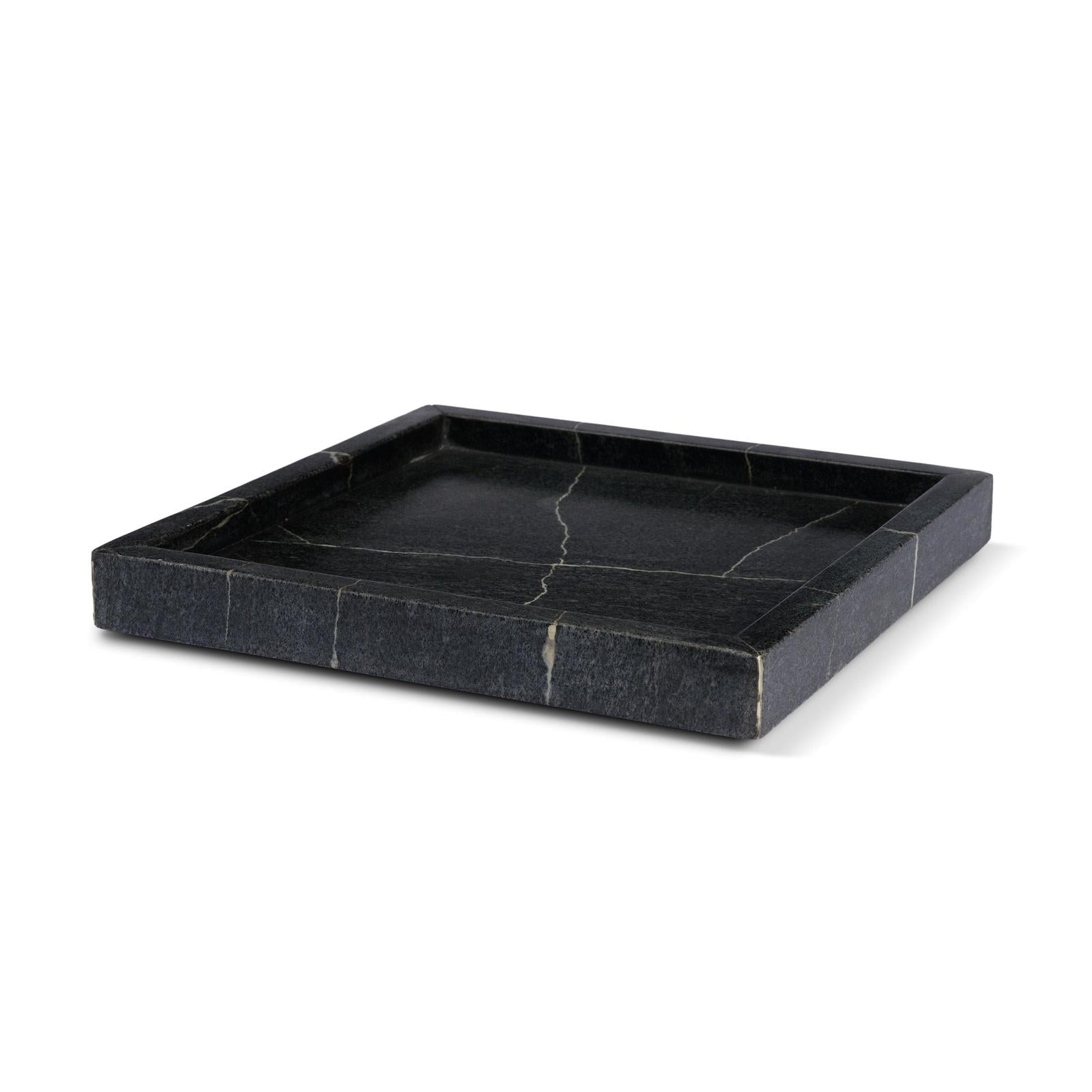 Mercana Stratus Marble Square Decorative Tray
