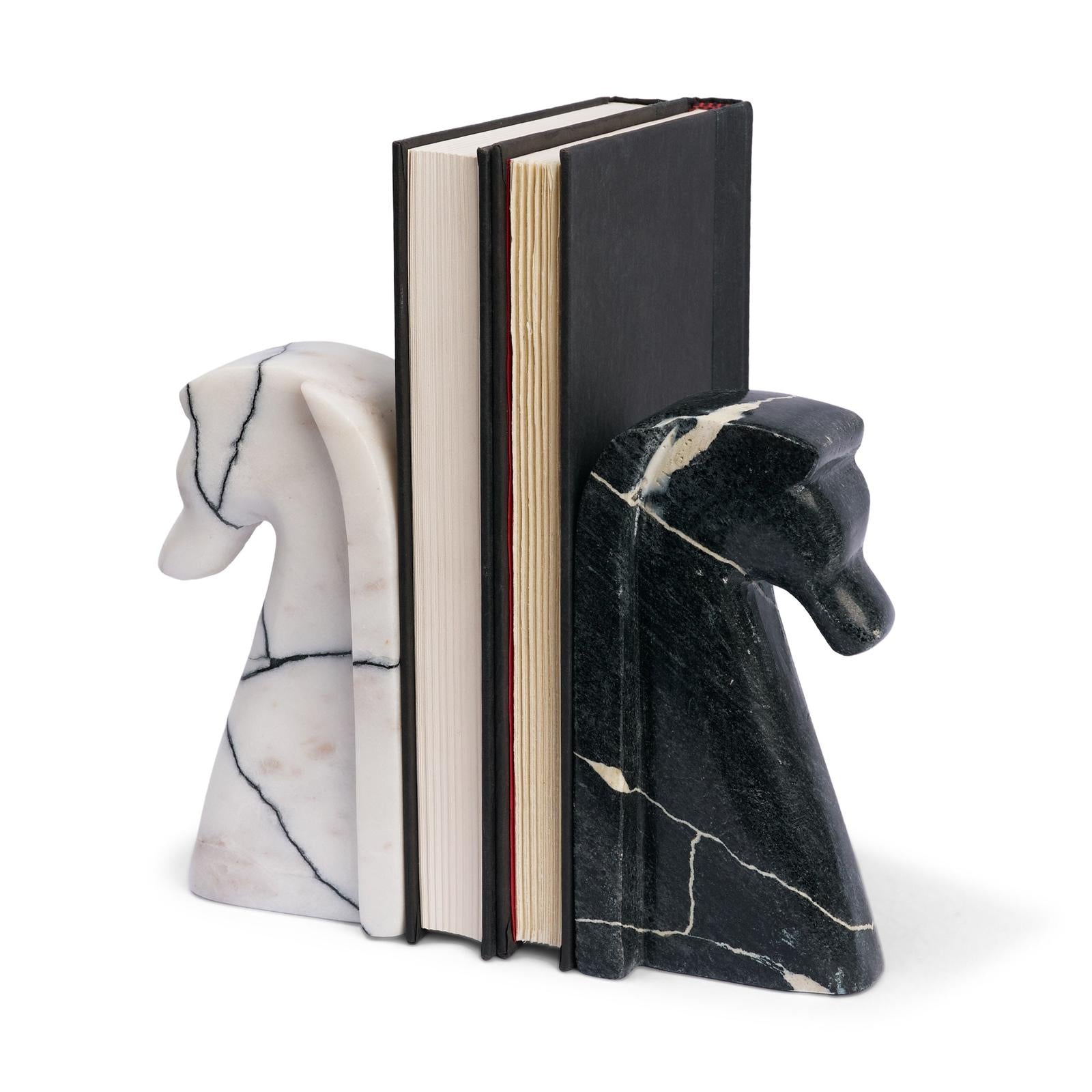 Mercana Cavalli Marble Horse Bookends