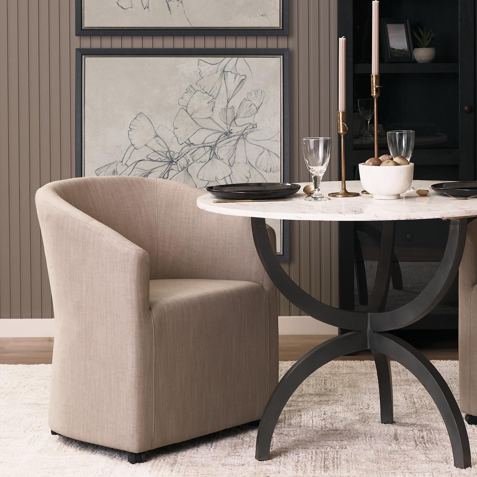 Mercana Sondra Barrel Back Dining Arm Chair