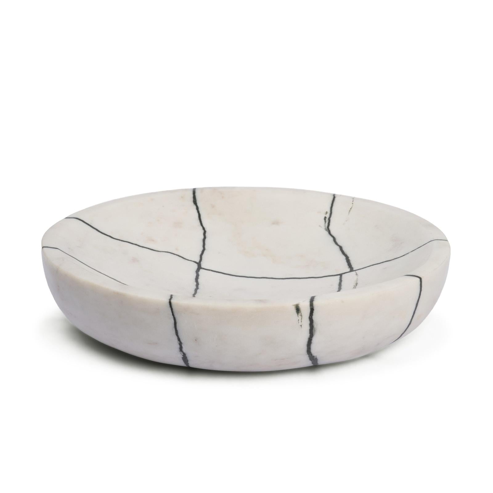 Mercana Sintessi White Marble Decorative Bowl