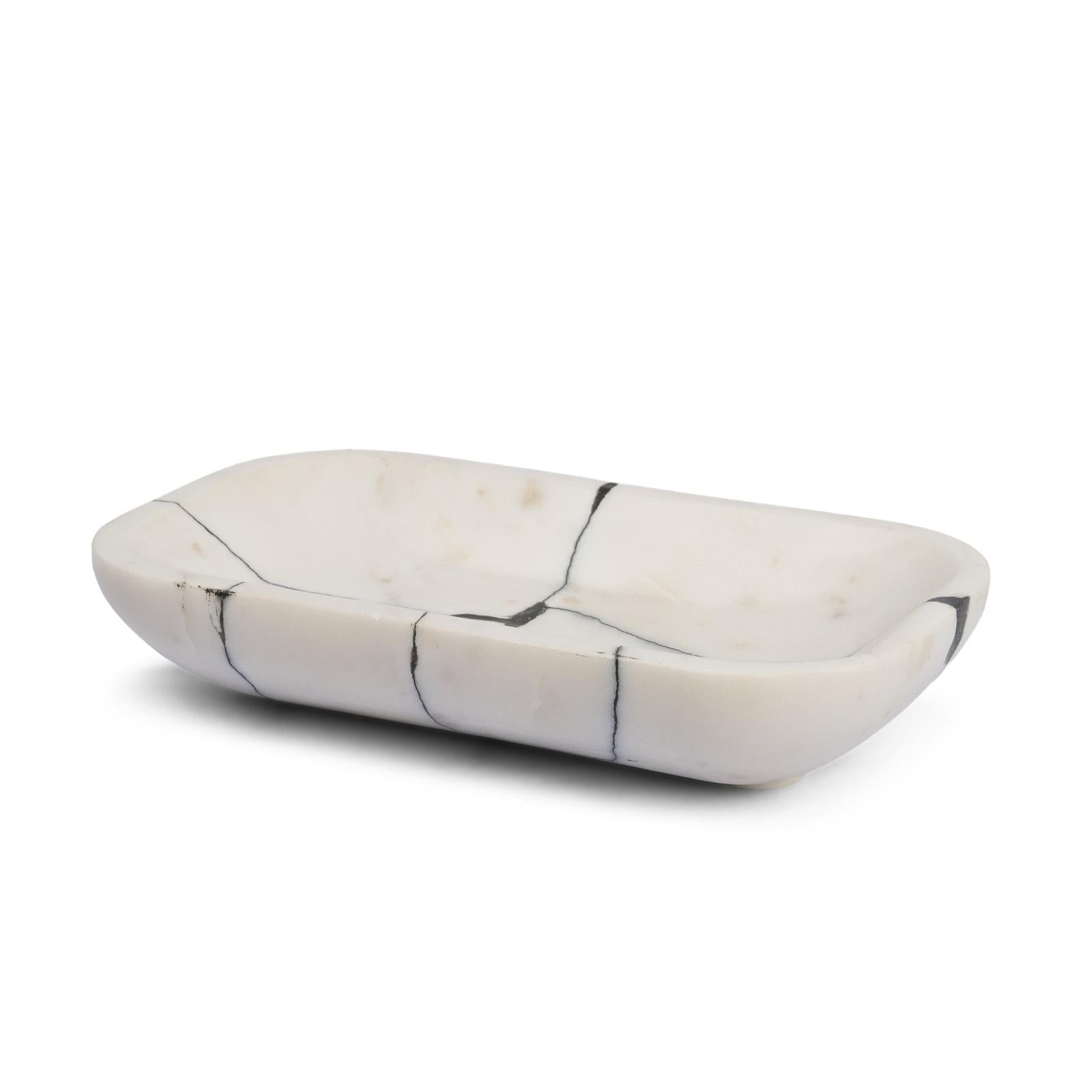Mercana Sintessi White Marble Decorative Bowl