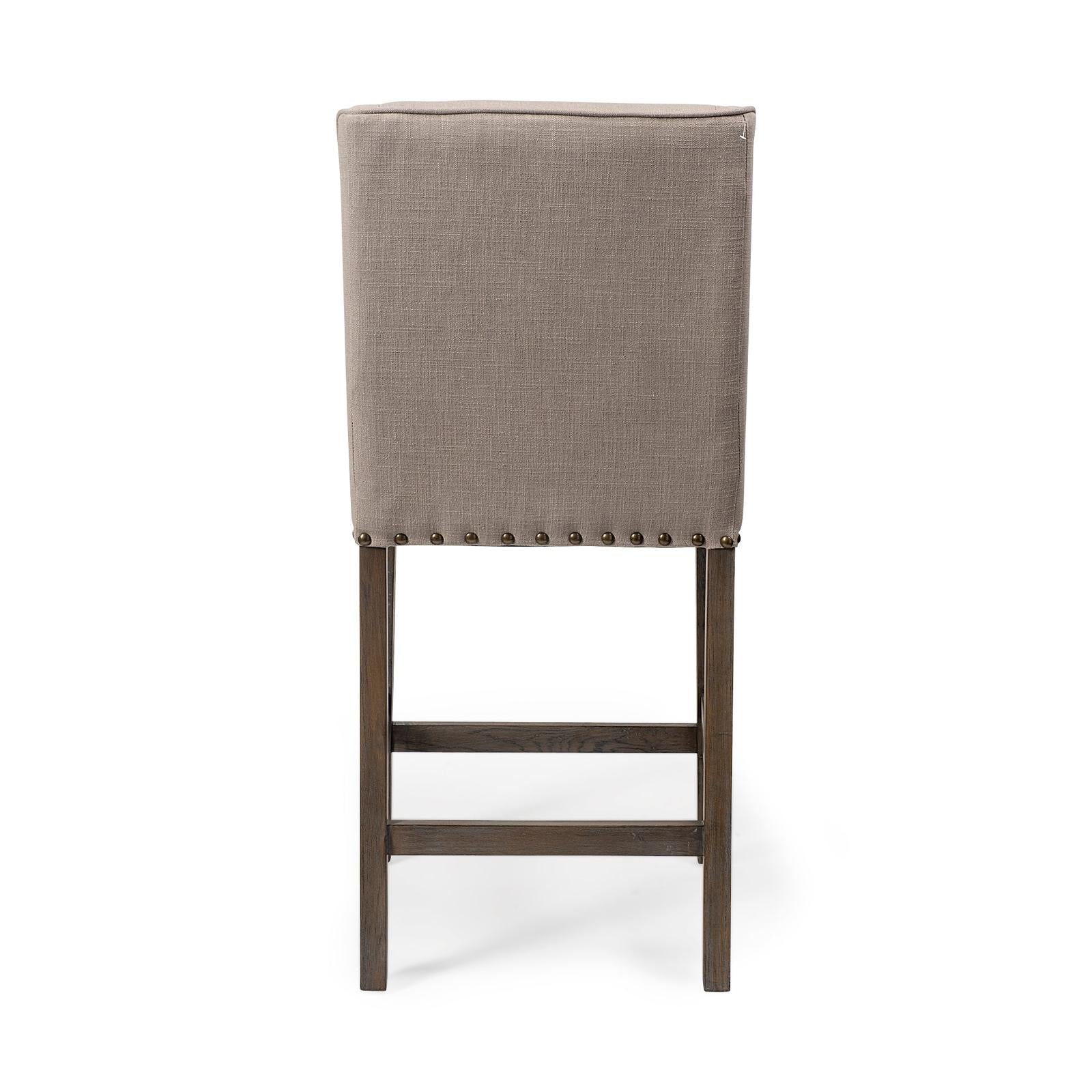 Mercana Kensington Brown Wood Frame Counter Stool Clearance