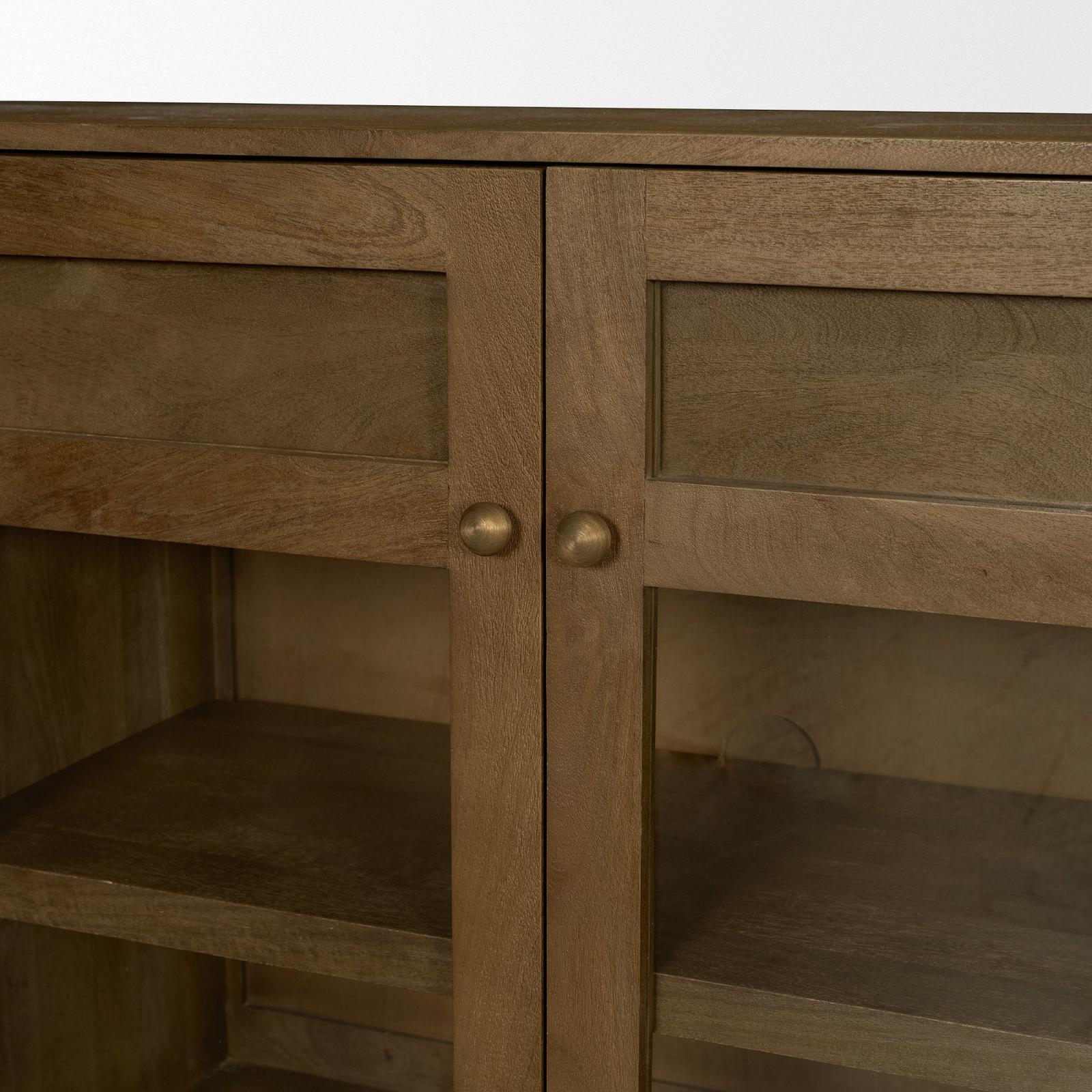 Mercana Suri Wood w/ Glass 4-Door Closed Sideboard