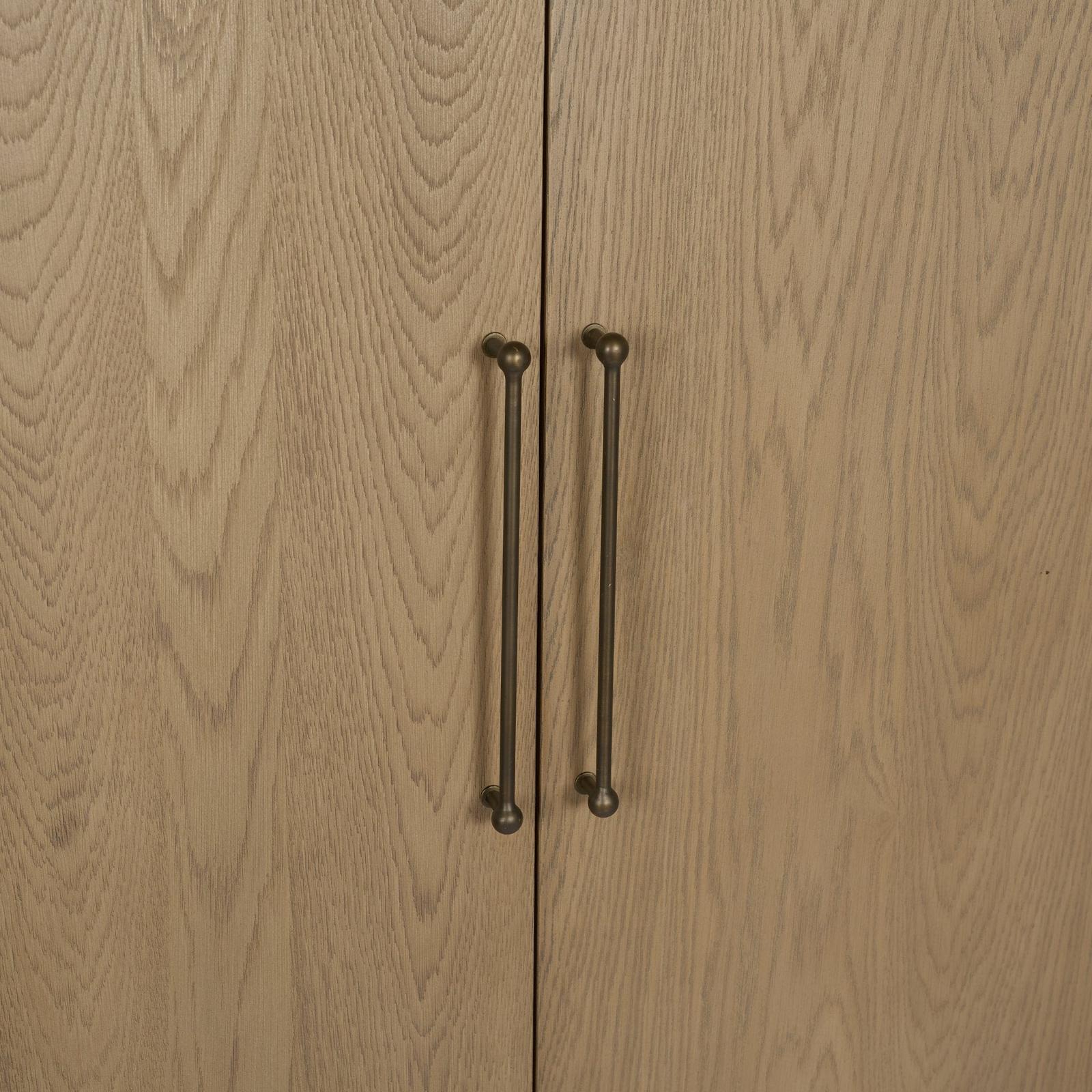 Mercana Hollis Gray-Brown Wood Curio Cabinet