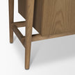 Mercana Hollis Gray-Brown Wood Curio Cabinet