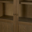 Mercana Henry Oak Wood w/ Glass Doors Curio Cabinet
