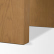 Mercana Milos Travertine Top Oak Wood Console Table