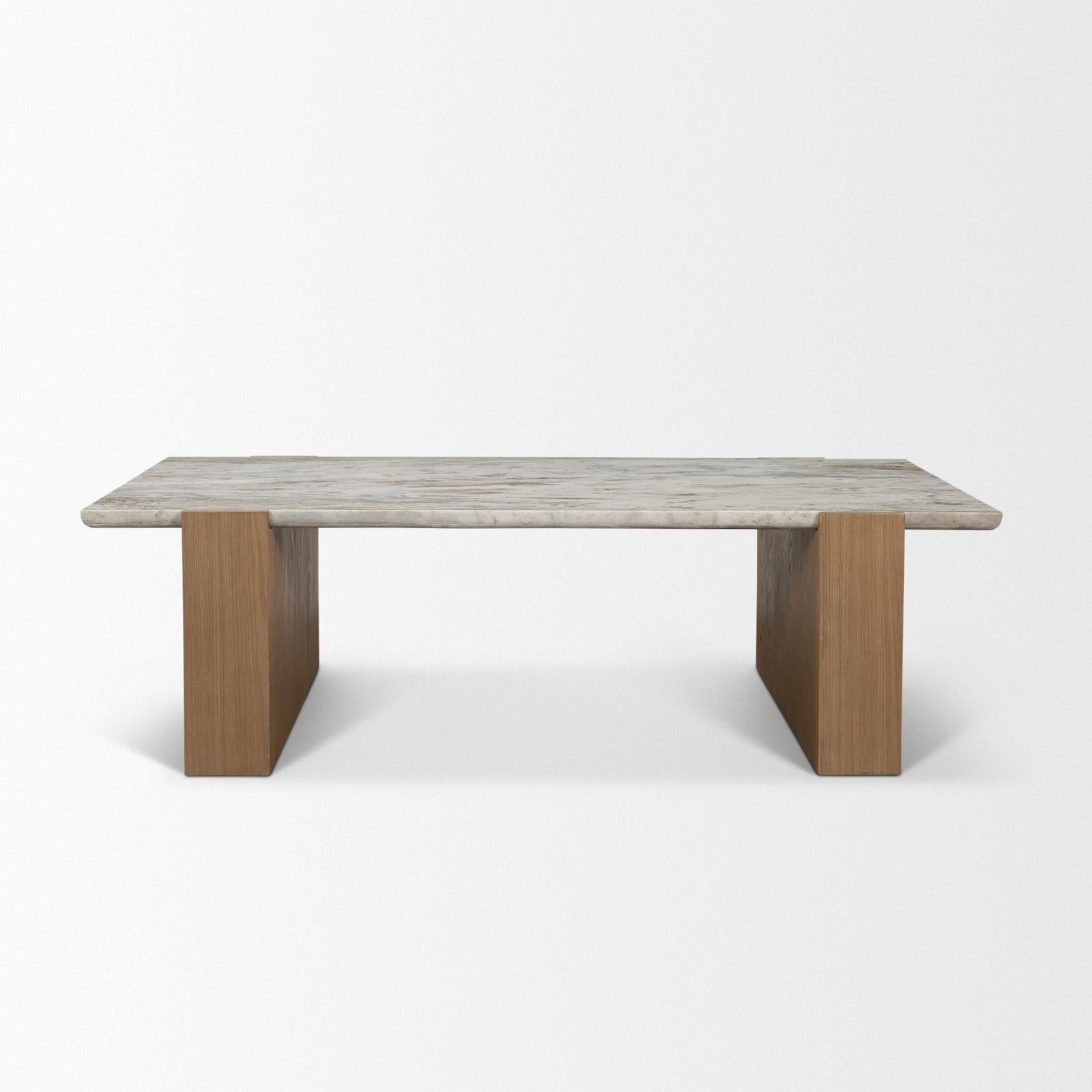 Mercana Milos Oak Wood Coffee Table