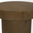Mercana Lyonne Oak Wood Pedestal Side Tables