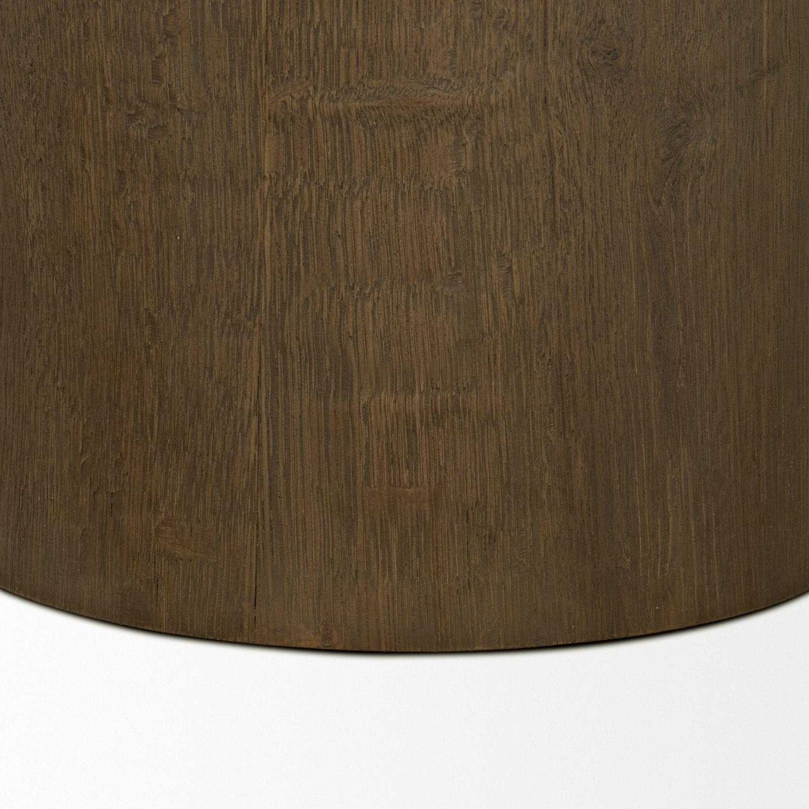 Mercana Lyonne Oak Wood Pedestal Side Tables