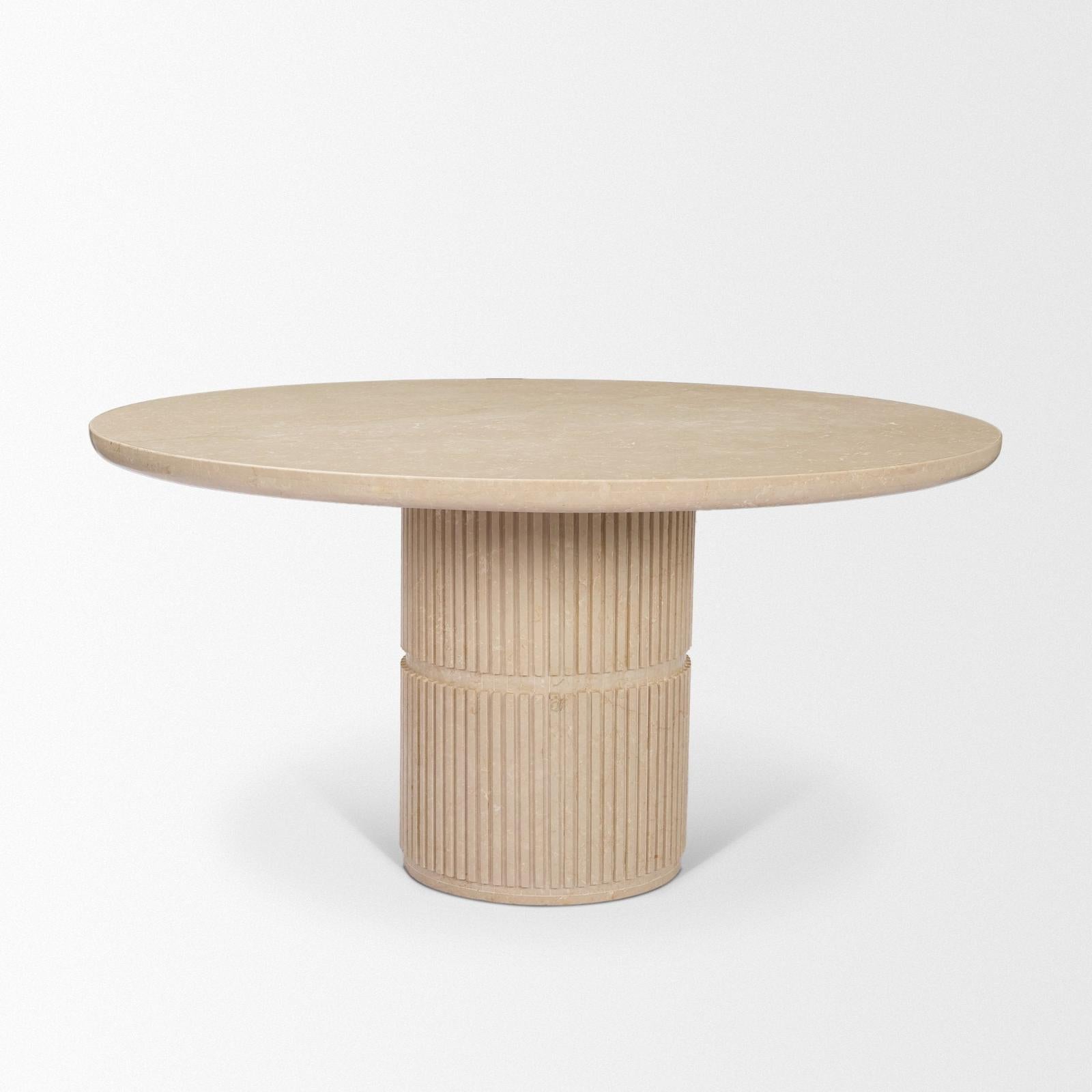 Mercana Sorrano Round 6-Seater Pedestal Dining Table