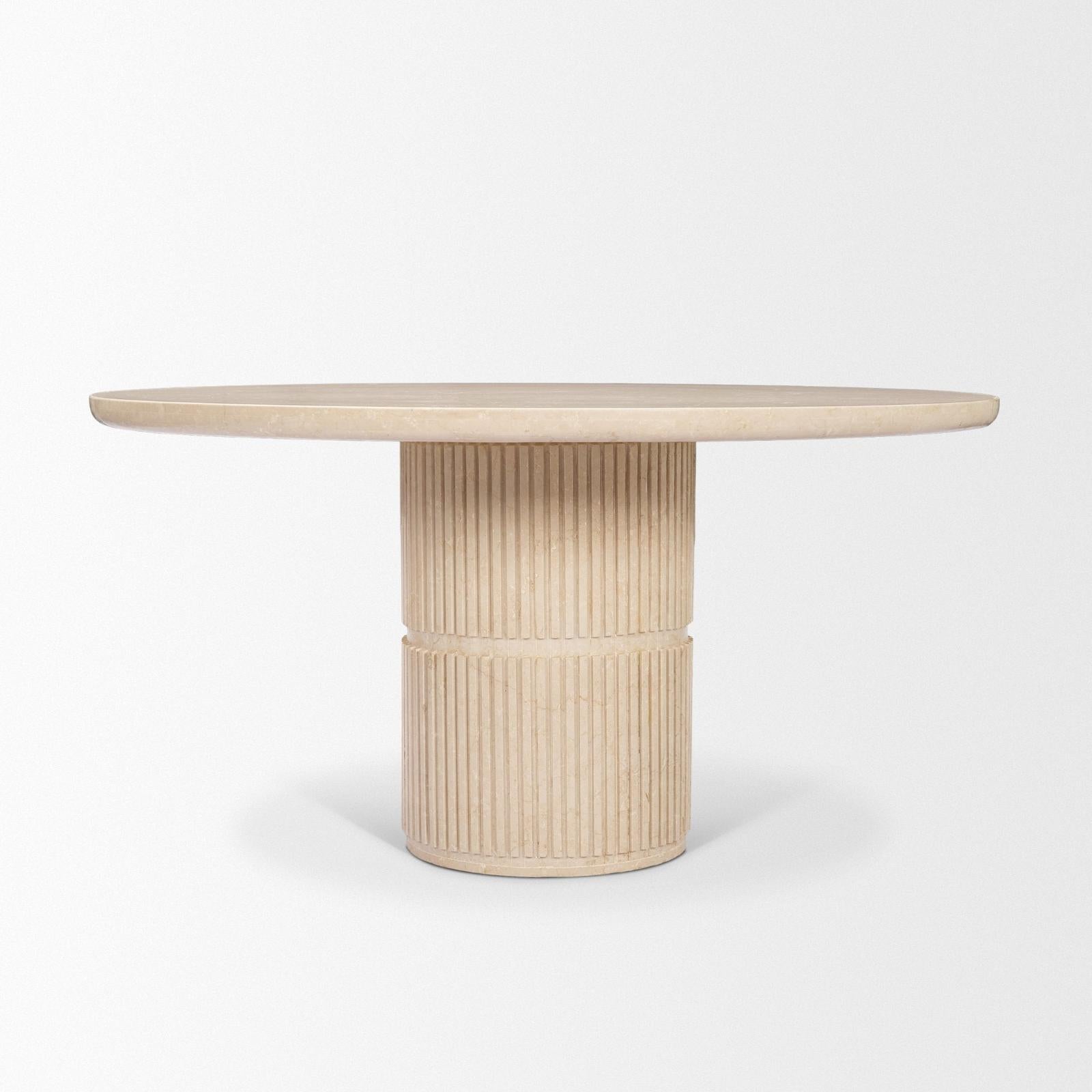 Mercana Sorrano Round 6-Seater Pedestal Dining Table