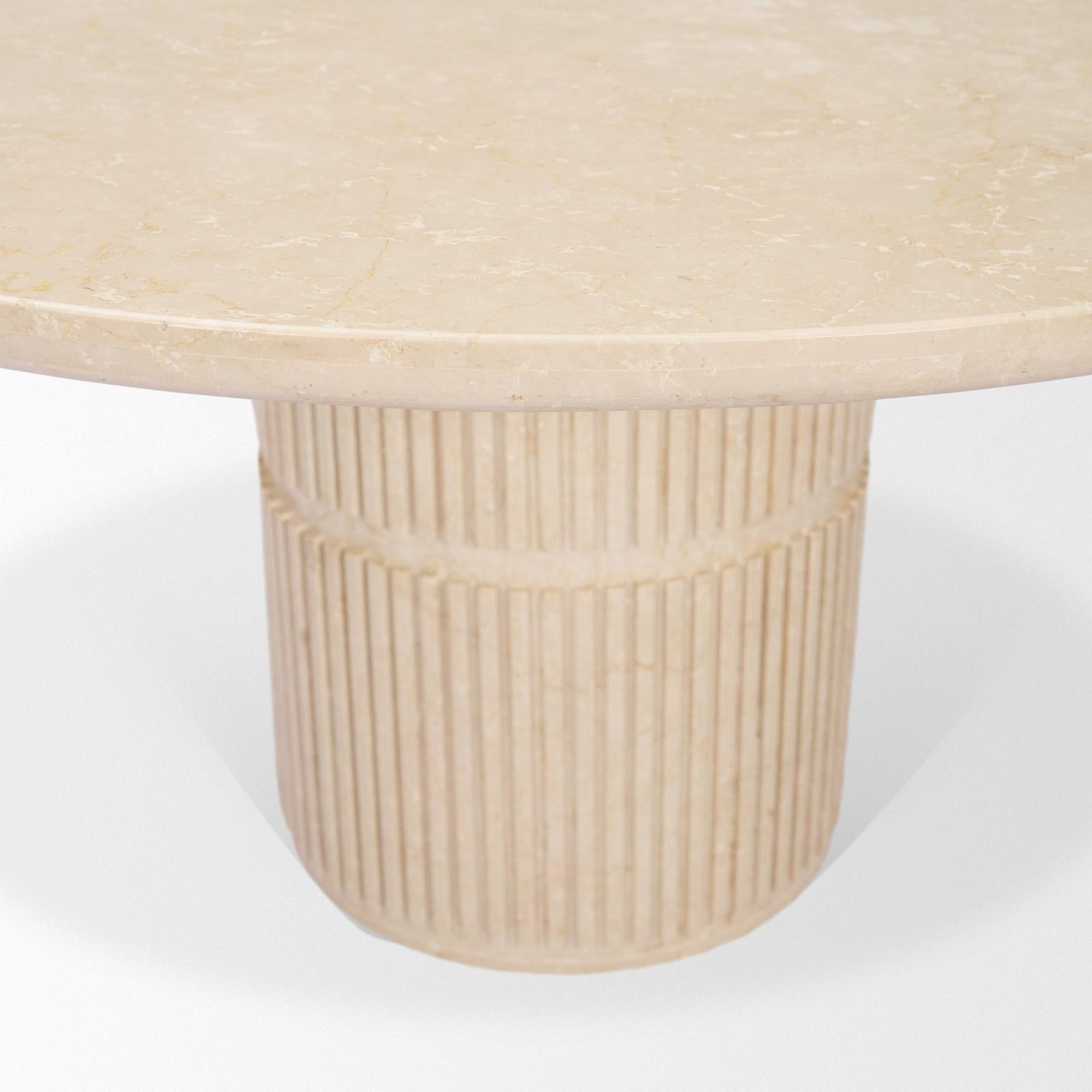 Mercana Sorrano Round 6-Seater Pedestal Dining Table