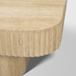 Mercana Tavora Ribbed Square Travertine Coffee Table