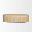 Mercana Elara Ribbed Oblong Travertine Coffee Table