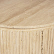 Mercana Elara Ribbed Oblong Travertine Coffee Table