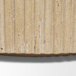 Mercana Elara Ribbed Oblong Travertine Coffee Table