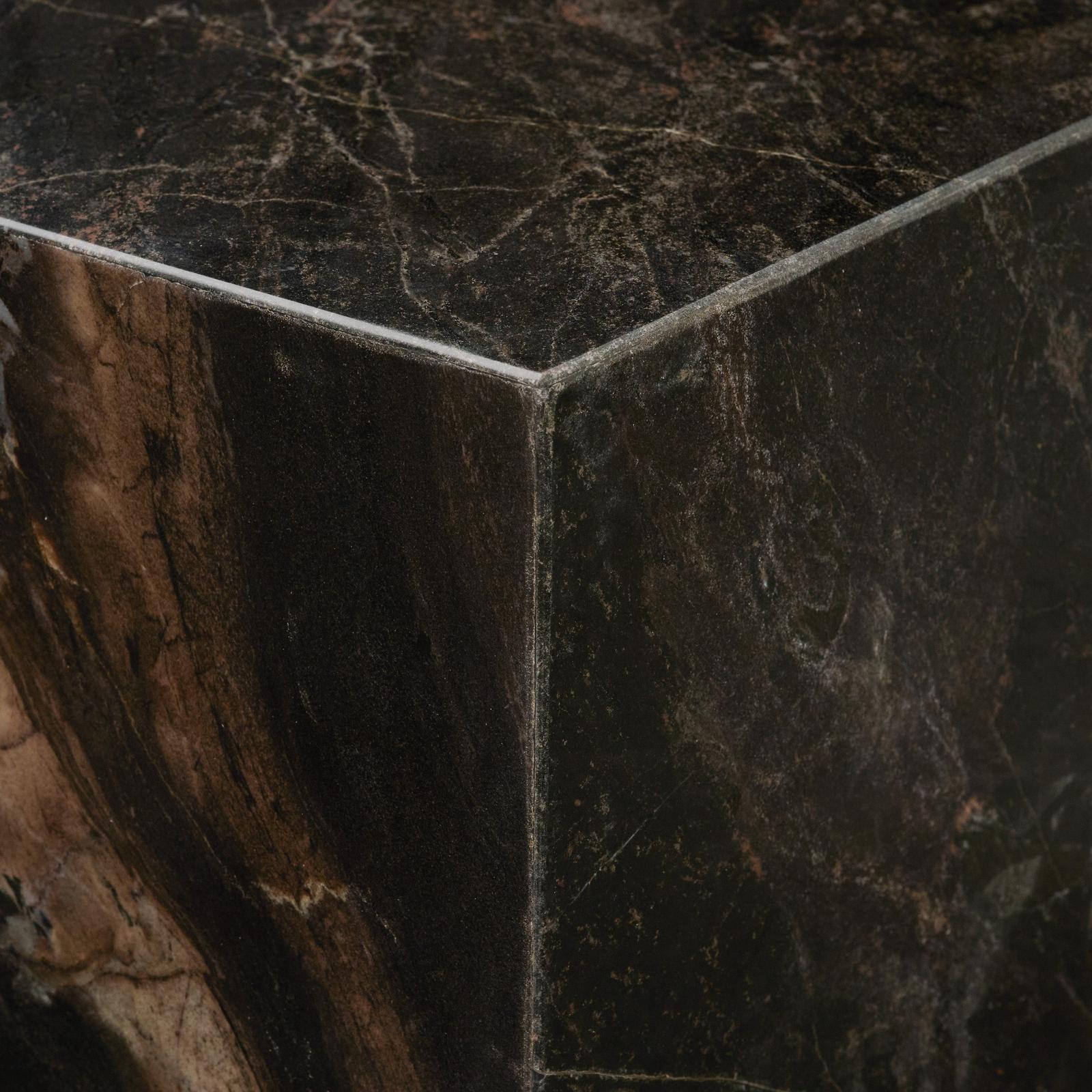 Mercana Quadra Solid Black Marble Square Coffee Table