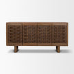 Mercana Wexlan Solid Wood w/ Leather Weave 4 Door Closed Sideboard