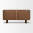 Mercana Wexlan Solid Wood w/ Leather Weave 4 Door Closed Sideboard