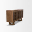 Mercana Wexlan Solid Wood w/ Leather Weave 4 Door Closed Sideboard