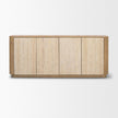 Mercana Serrin Solid Wood w/ Travertine 4 Door Closed Sideboard