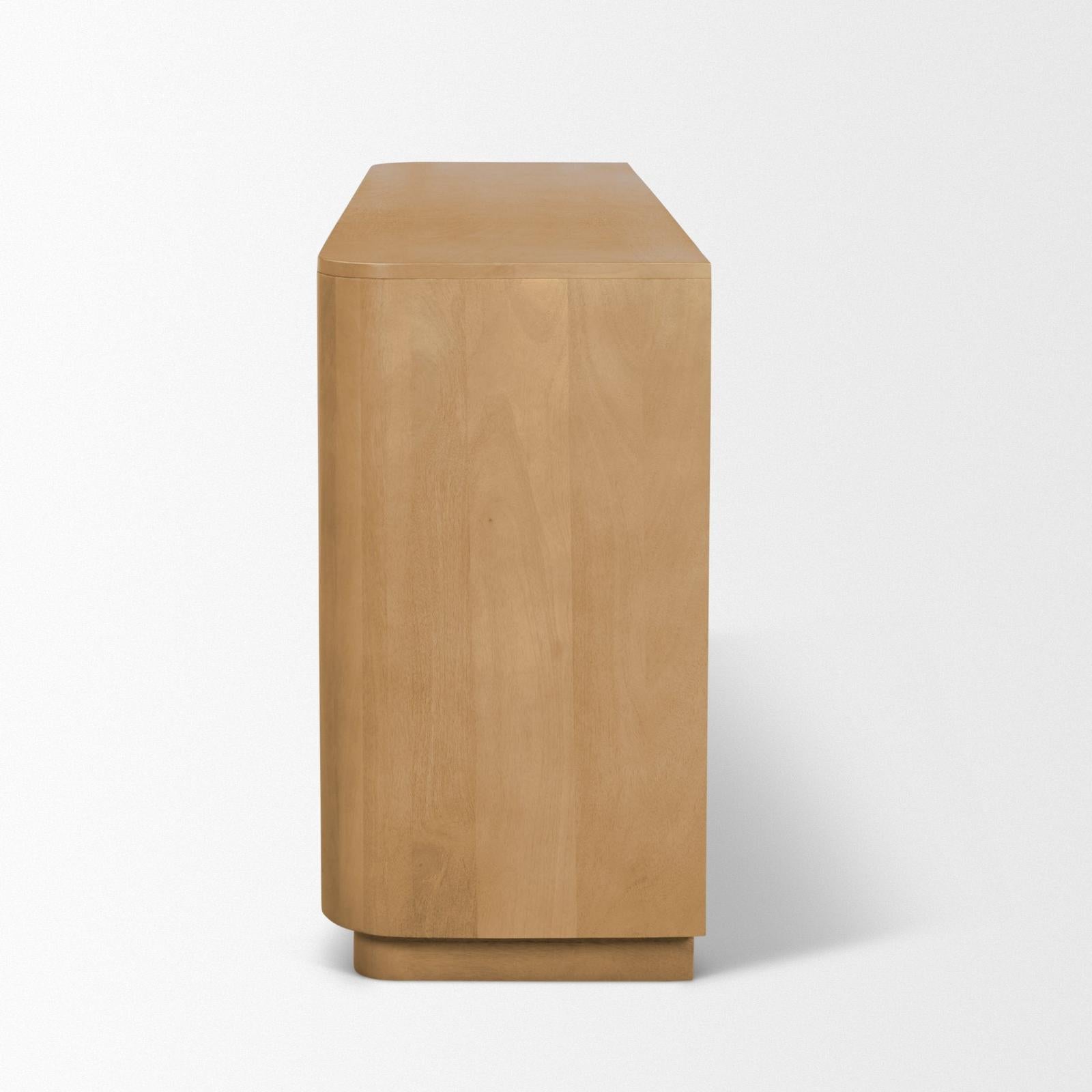 Mercana Serrin Solid Wood w/ Travertine 4 Door Closed Sideboard