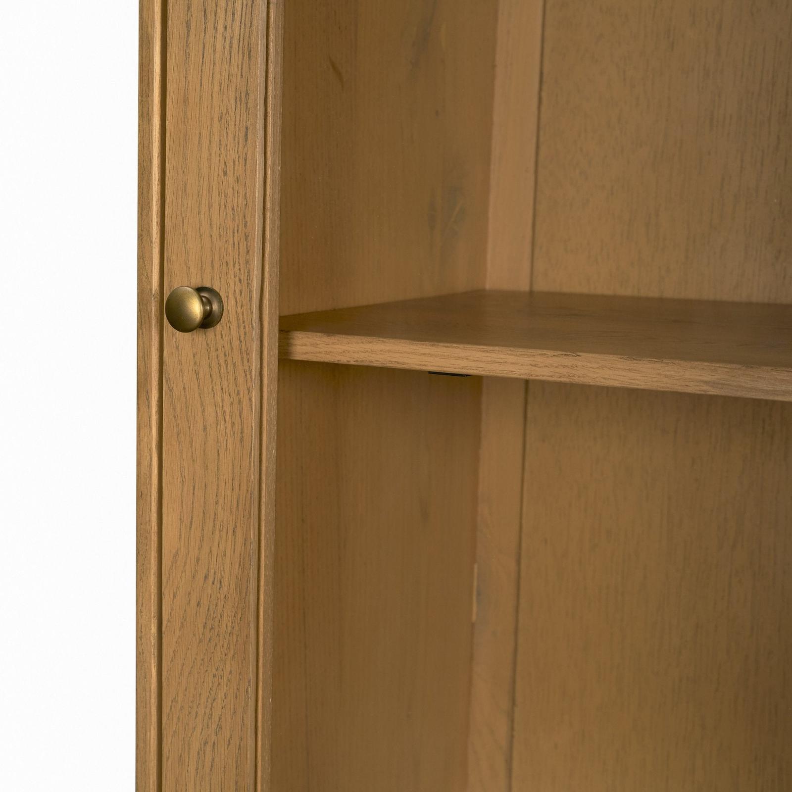 Mercana Hawthorne Solid Oak Wood w/ Glass Curio Cabinet