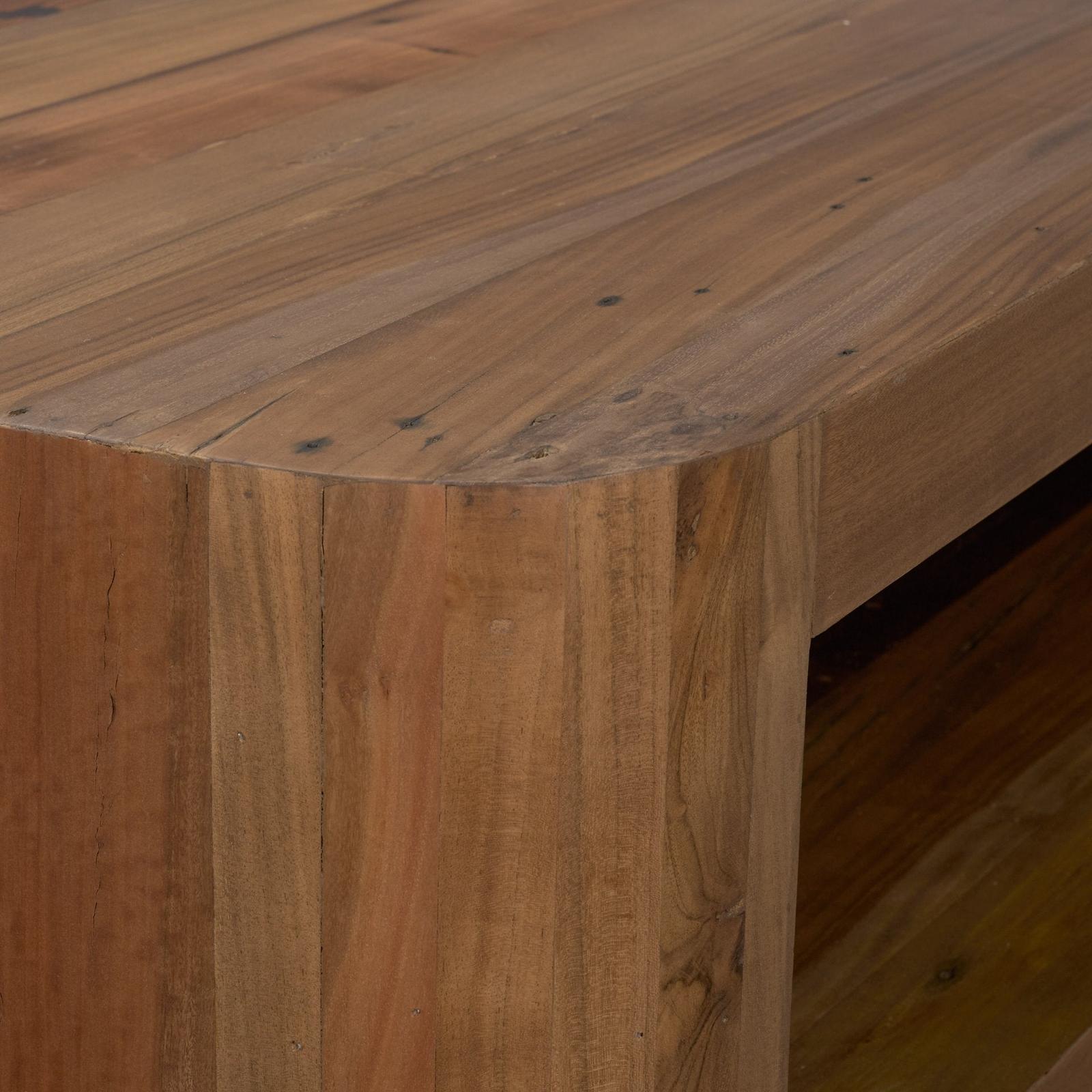 Mercana Dunmore Solid Wood Rectangular Open Shelf Coffee Table
