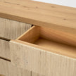 Mercana Travona Oak Wood w/ Travertine 6 Drawer Dresser