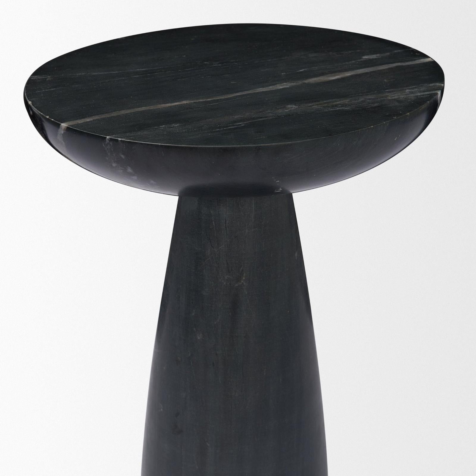 Mercana Bellancia Marble Pedastal Side Table