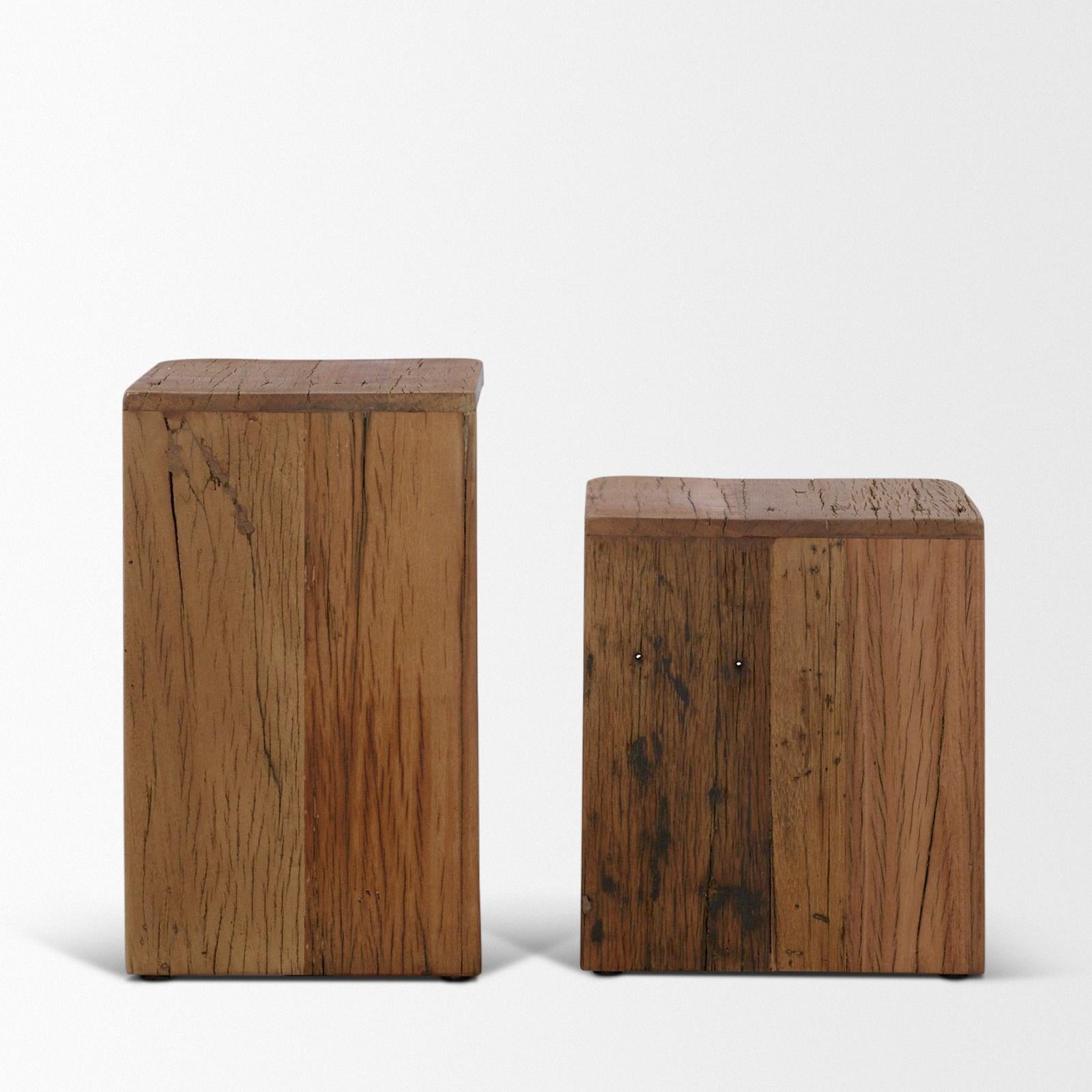 Mercana Lucan Reclaimed Wood Side Tables
